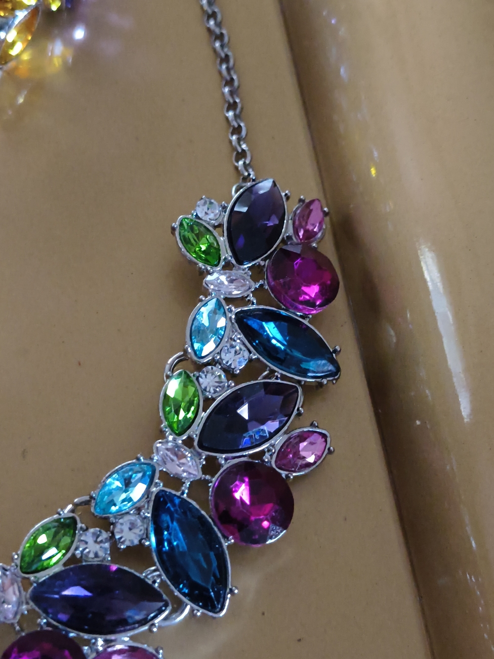 Multicolor Crystal Stretch Bracelet and Necklace Set - Women's Jewelry Paparazzi - Picture 7 of 10